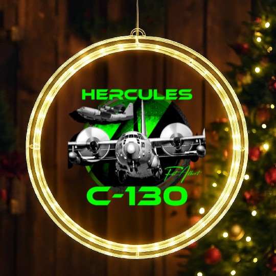 C-130 Hercules Military Aircraft LED Christmas Window Lights