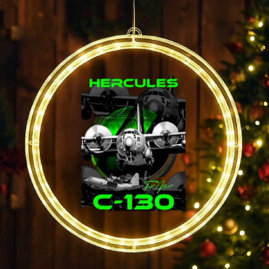 C-130 Hercules Military Aircraft LED Christmas Window Lights