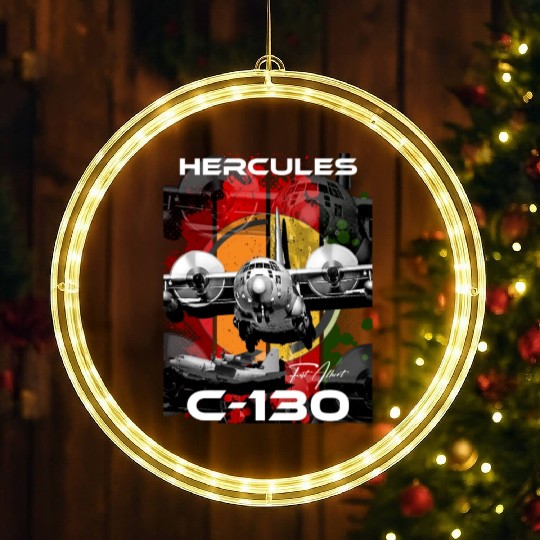 C-130 Hercules Military Aircraft LED Christmas Window Lights