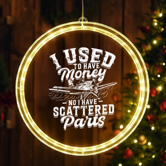 RC Plane Pilot Scattered Parts LED Christmas Window Lights