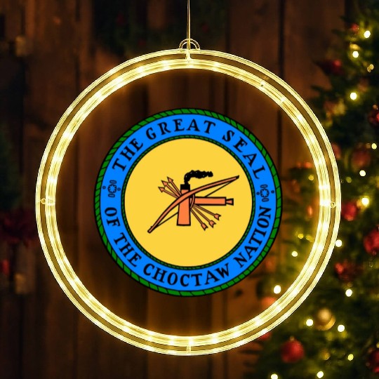 The Great Seal of Choctaw Nation of Oklahoma LED Christmas Window Lights