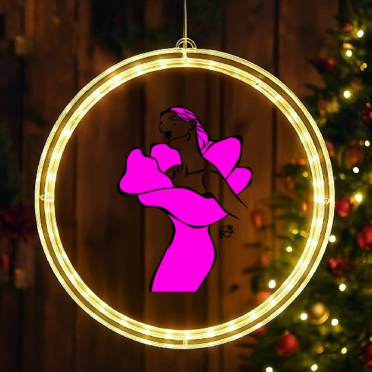 Flower Girl Pink LED Christmas Window Lights
