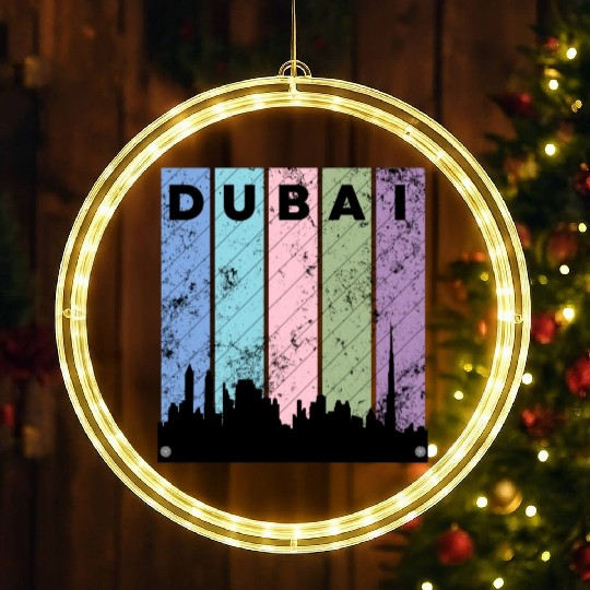 Dubai Love City LED Christmas Window Lights