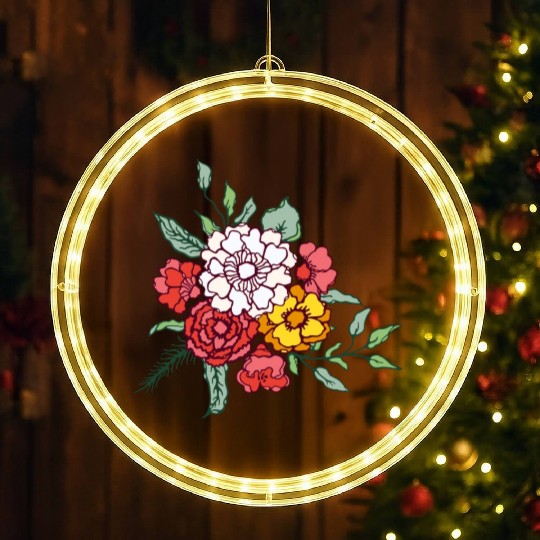 Flower Design: Blossom with Elegance LED Christmas Window Lights