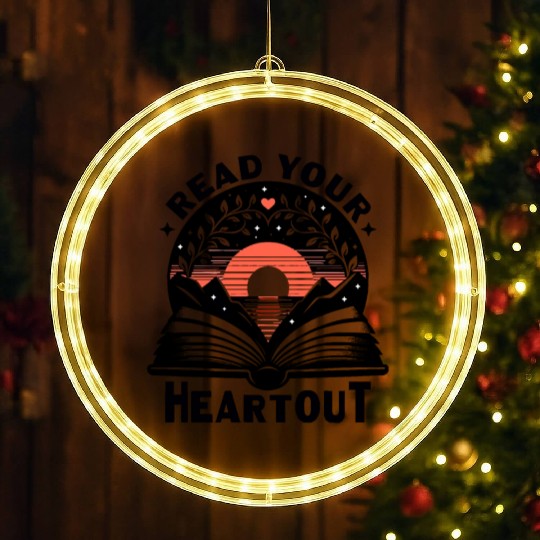Reading Lover Read Your Heart Out Book Nerd LED Christmas Window Lights