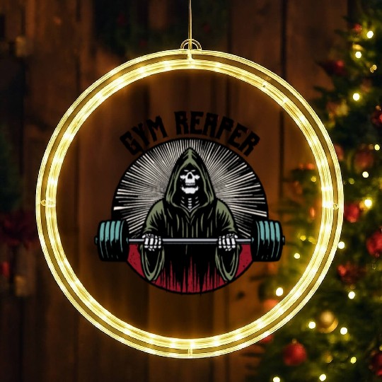 Gym Reaper Workout LED Christmas Window Lights