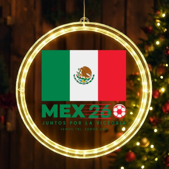 Mexico World Cup 2026 LED Christmas Window Lights Soccer