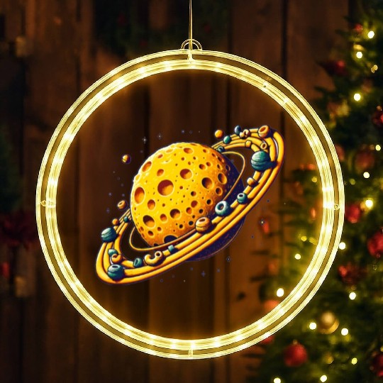 Galaxy Mac and Cheese | Sci-fi Comfort Food Gifts LED Christmas Window Lights