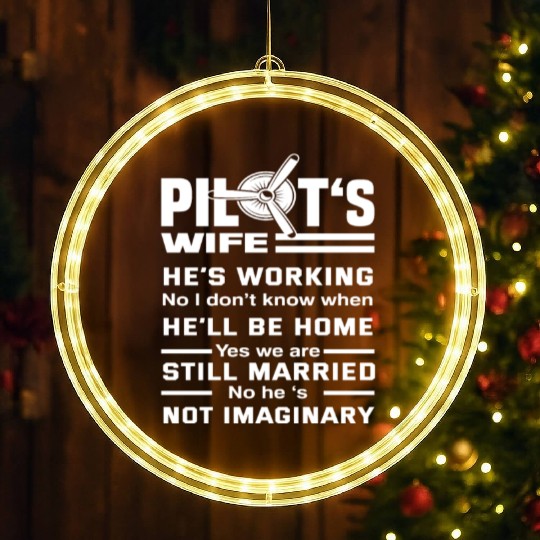 Pilot Wife Wife Pilots LED Christmas Window Lights