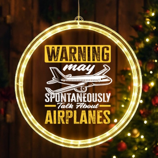 Pilots Airplane Lovers LED Christmas Window Lights