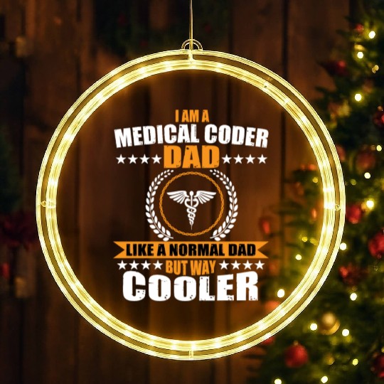 Medical Coder Dad LED Christmas Window Lights