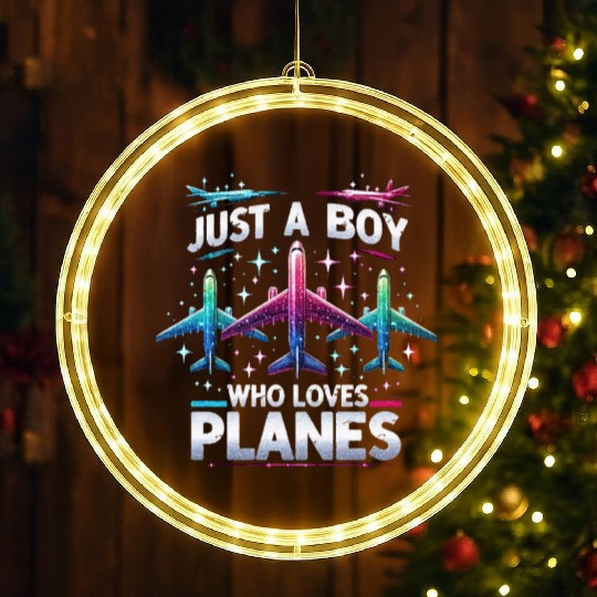 Just A Boy Who Loves Planes LED Christmas Window Lights