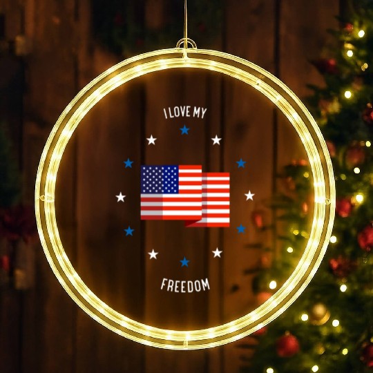 I love my freedom (pd6) LED Christmas Window Lights
