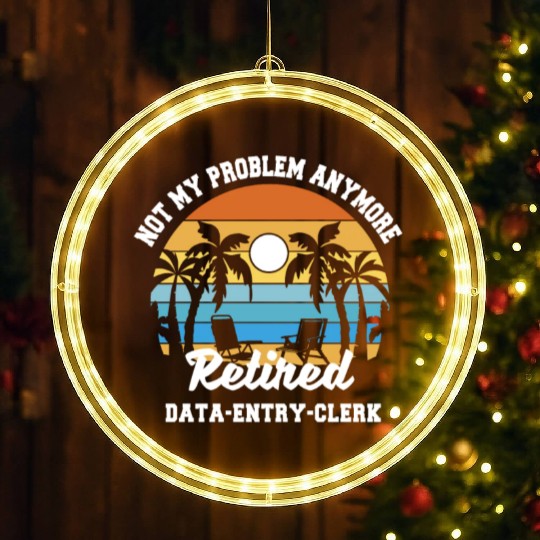 Retirement gift idea Retired data-entry-clerk LED Christmas Window Lights