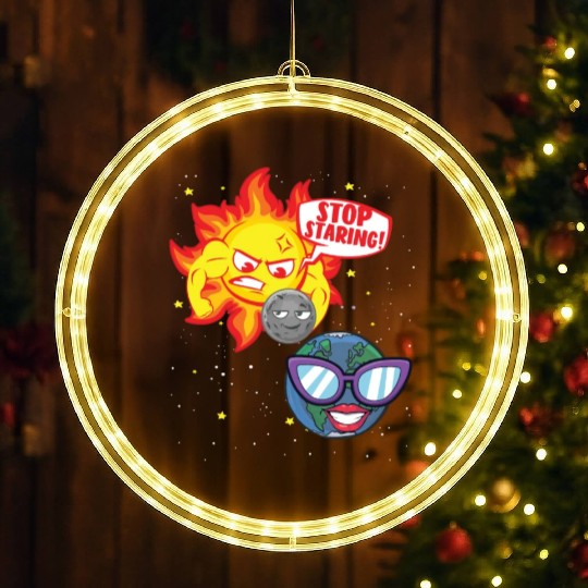 Total Solar Eclipse Stop Staring 4.08.24 Eclipsest LED Christmas Window Lights