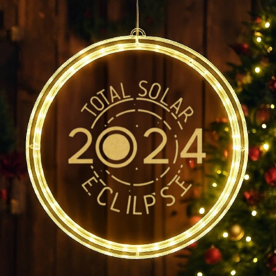 total solar eclipse 2024 LED Christmas Window Lights