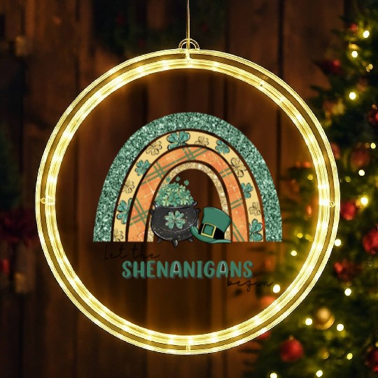 Let The Shenanigans Begin LED Christmas Window Lights