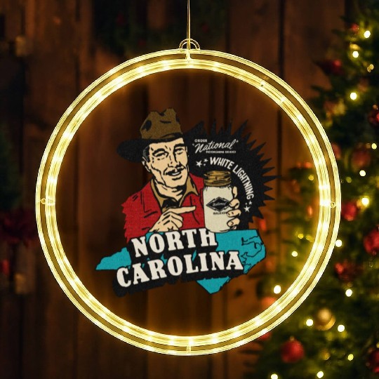 Vintage Raleigh NC Moonshine LED Christmas Window Lights