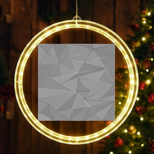 Grey silver low poly abstract background LED Christmas Window Lights