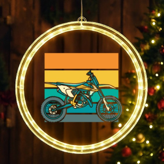 Dirt Bike Mx Motocross Supermoto LED Christmas Window Lights