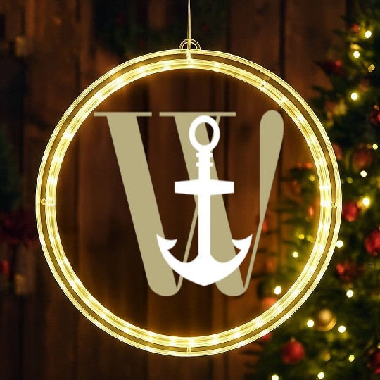 Wanchor W Anchor Essential,Hunter, pirate, ship LED Christmas Window Lights