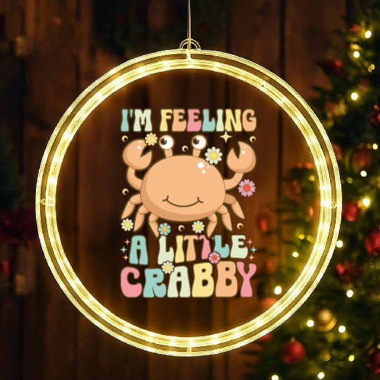 Groovy Crab Lover Seafood Lover LED Christmas Window Lights