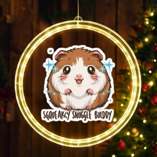 Hamster Lover: Squeaky Snuggle Buddy LED Christmas Window Lights
