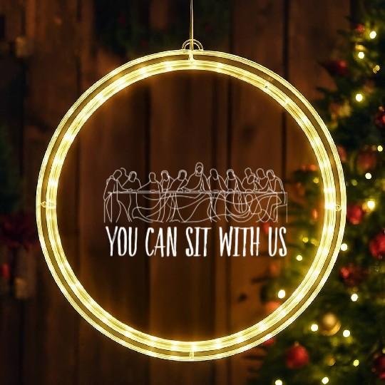You can sit with us Jesus and twelve apostles LED Christmas Window Lights