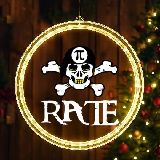 PI-Rate Funny 3,14 PI Pirate 3.14 Math Pirates LED Christmas Window Lights