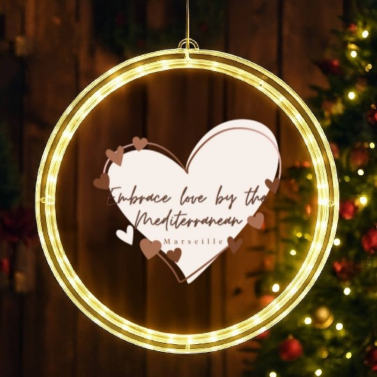Embrace love by the Mediterranean LED Christmas Window Lights