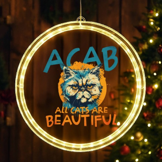 ACAB All Cats Are Beautiful LED Christmas Window Lights
