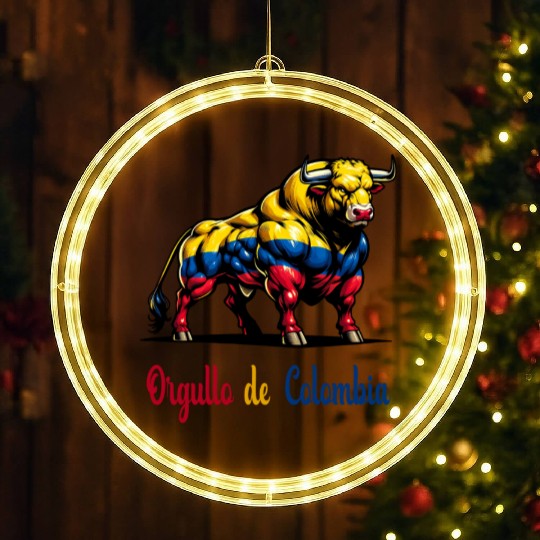 This is the pride of Colombia's flag LED Christmas Window Lights