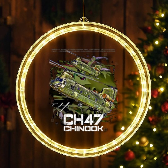 CH-47 Chinook helicopter LED Christmas Window Lights