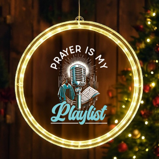 Gospel Music Religious Bible Scripture Christian LED Christmas Window Lights