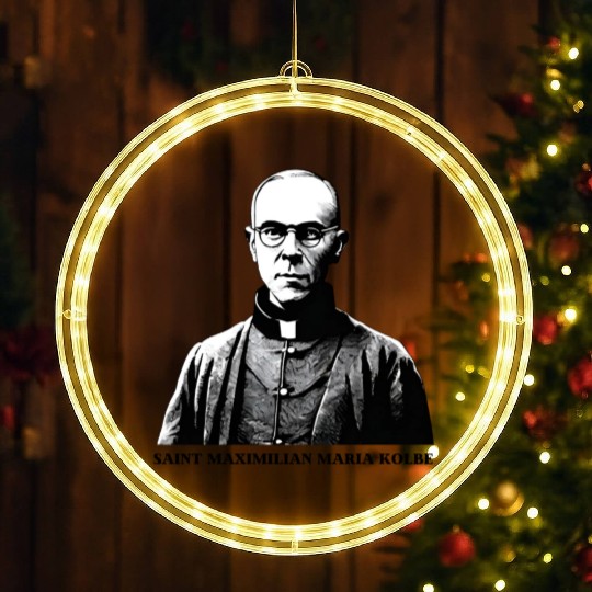 Saint Maximilian Maria Kolbe LED Christmas Window Lights