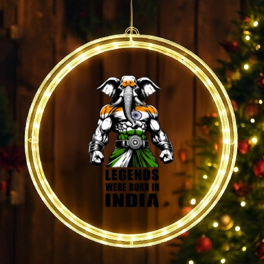 India elephant legends design LED Christmas Window Lights