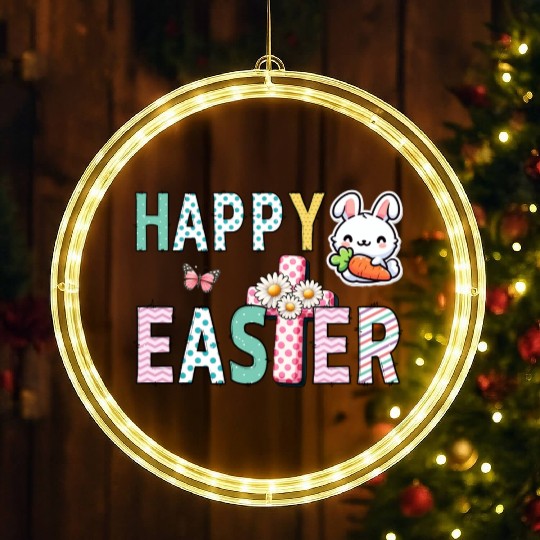 Blossom & Bunny: Easter Celebration Delight! LED Christmas Window Lights