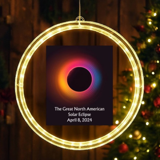 Solar Eclipse Serenade: Solar Eclipse 2024 LED Christmas Window Lights