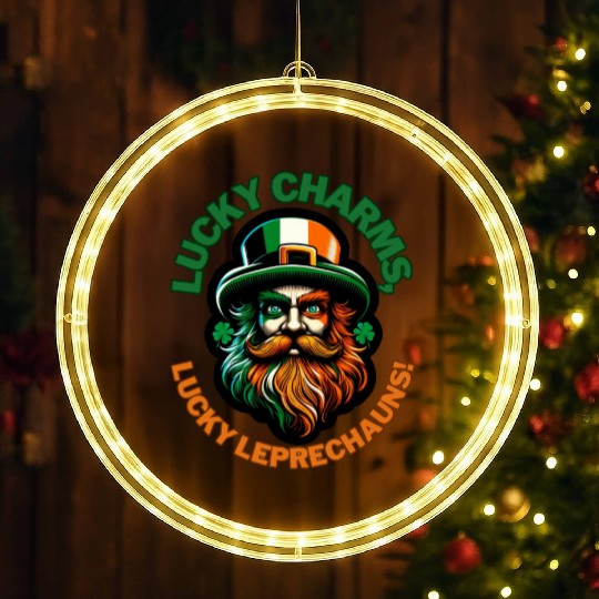 Lucky charms, lucky leprechauns LED Christmas Window Lights