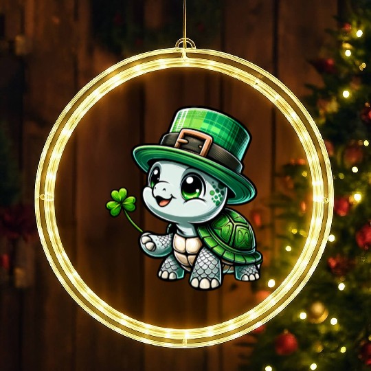 St. Patrick's Turtle Celebration LED Christmas Window Lights