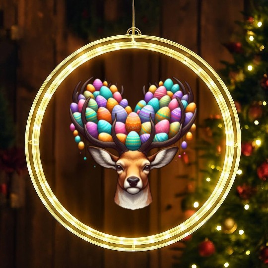 A Deer's Easter Surprise LED Christmas Window Lights
