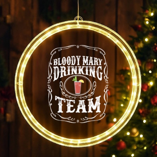 Bloody Mary Drinking Team Cocktail Alcohol Drink LED Christmas Window Lights