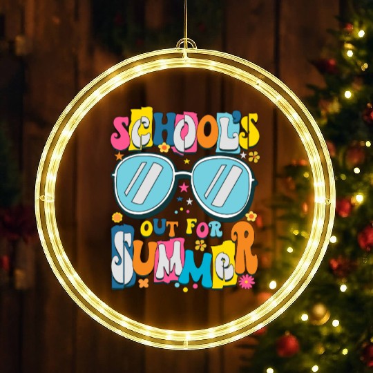 School's Out For Summer Teacher Life LED Christmas Window Lights