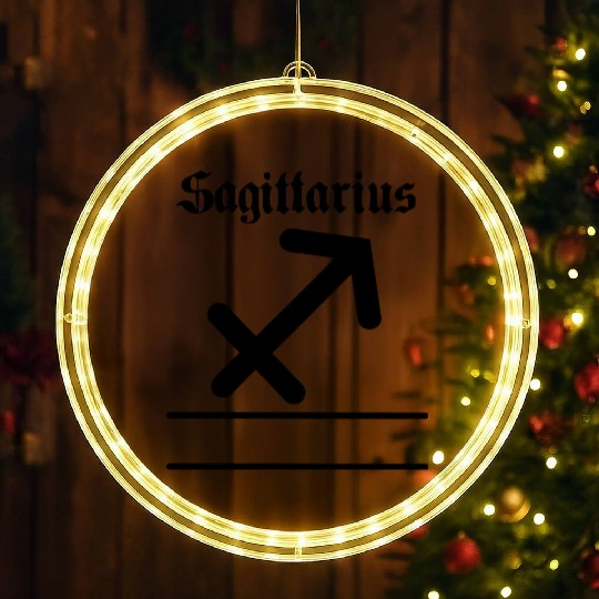 Sagittarius zodiac sign with above letters LED Christmas Window Lights