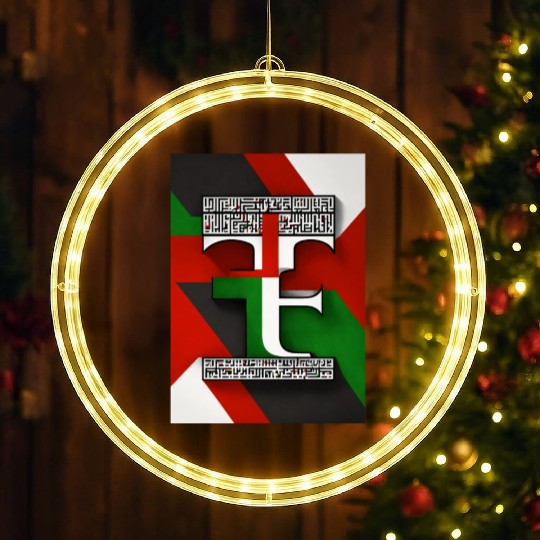 Palestine flag colours LED Christmas Window Lights