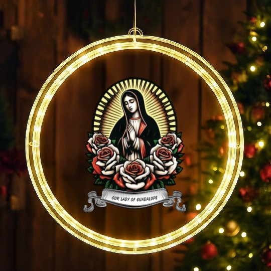 Our lady of Guadalupe LED Christmas Window Lights