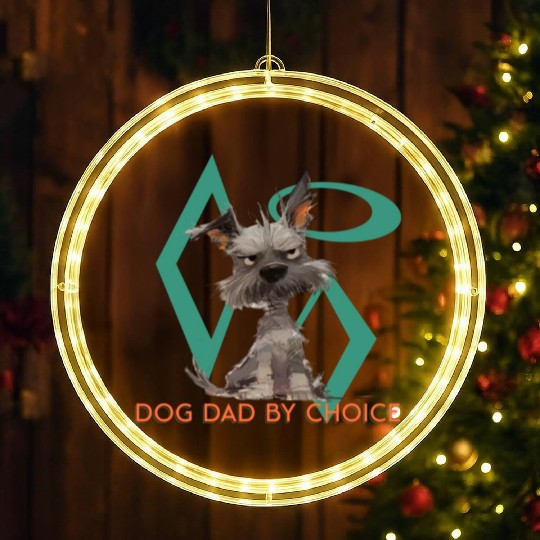 Dog Dad by Choice LED Christmas Window Lights