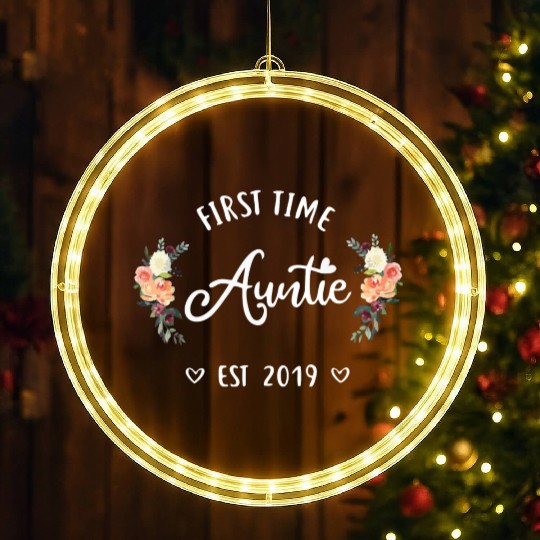 First Time Aunt LED Christmas Window Lights