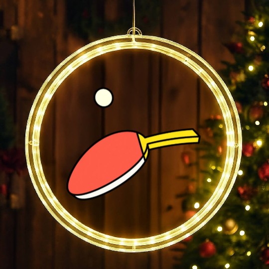 Ping Pong - Paddle & Ball LED Christmas Window Lights