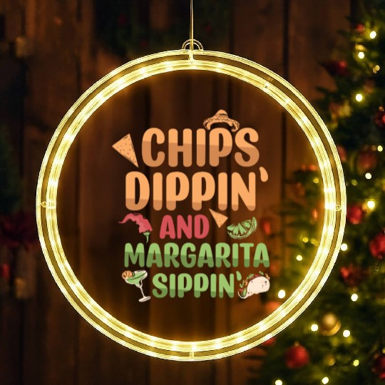 Margarita Sippin' Summer Vibes LED Christmas Window Lights